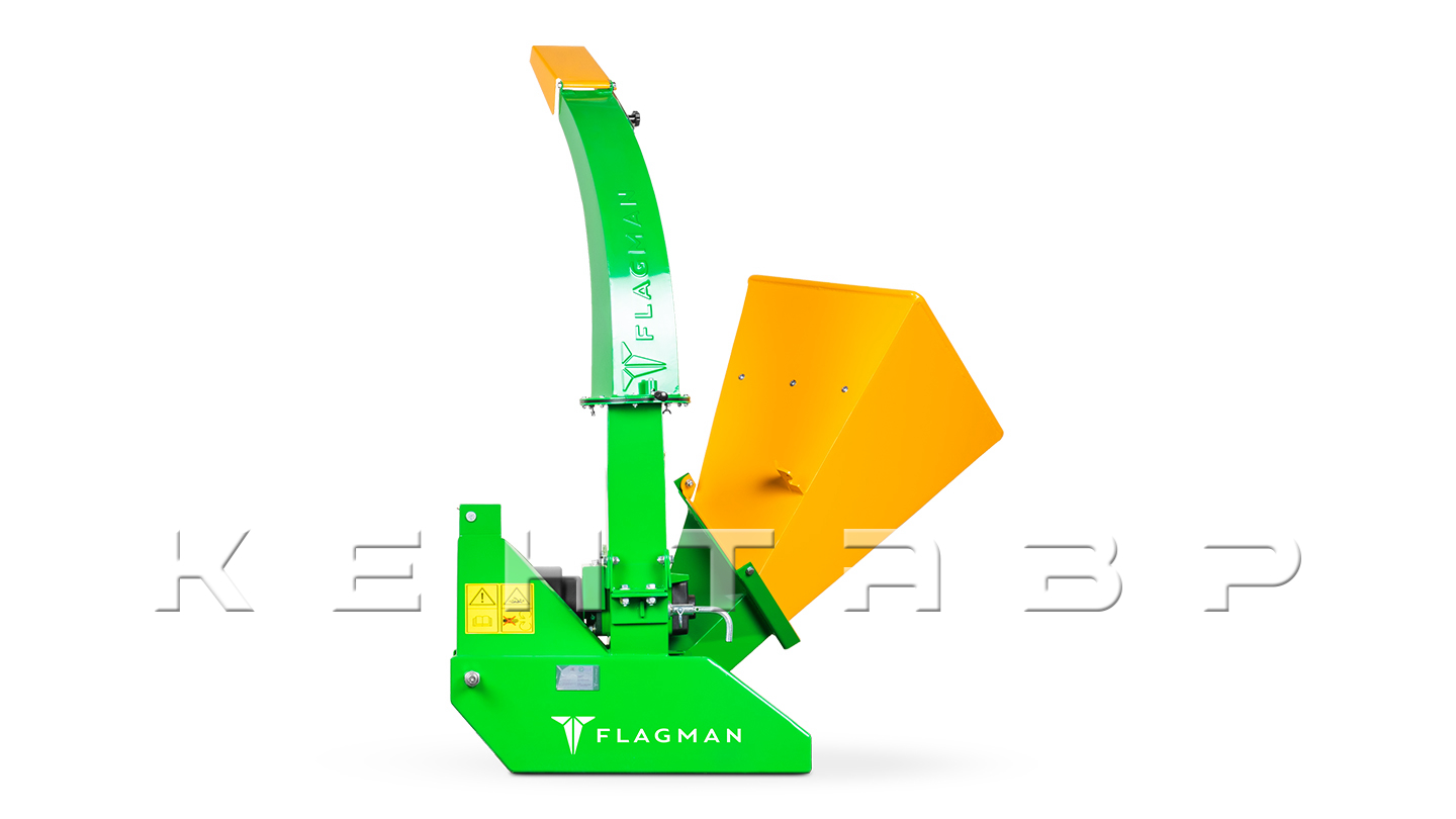 Измельчитель веток коммунальный Flagman | Флагман BX 42S + (кардан 120см/6х6/усиленный/со шпонкой)